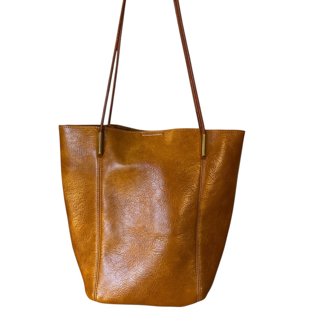Brown Faux Leather Bag